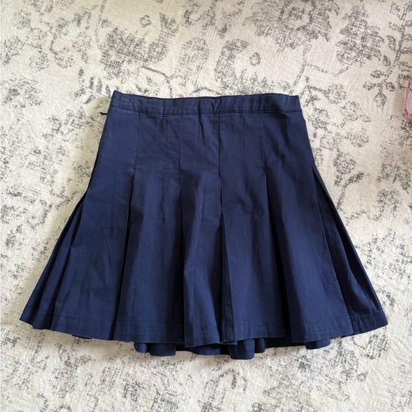 Vineyard Vine Girls’ Pleated Everyday Skirt Nautical Blue NWT Size 12 Preppy Zip - Picture 3 of 6
